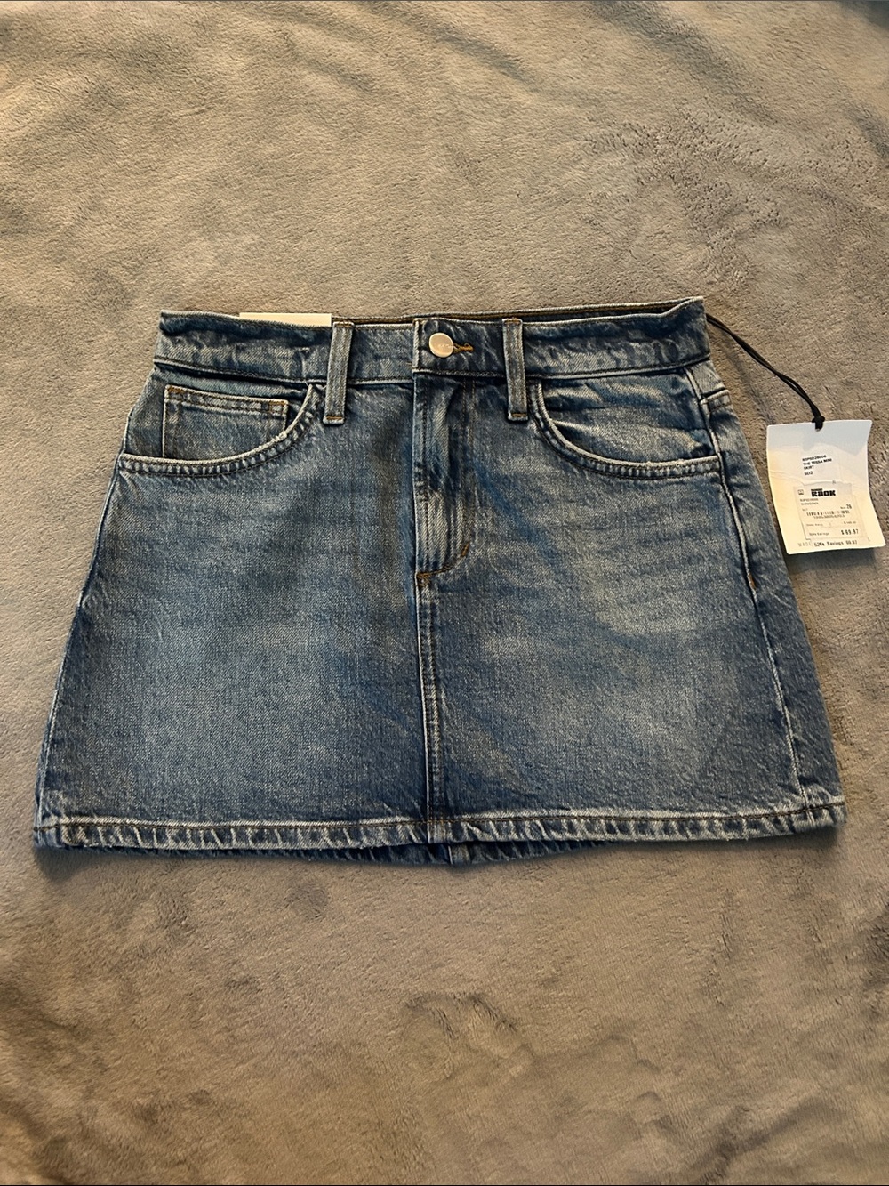 Joe's Jeans Washed Blue Denim Mini Skirt